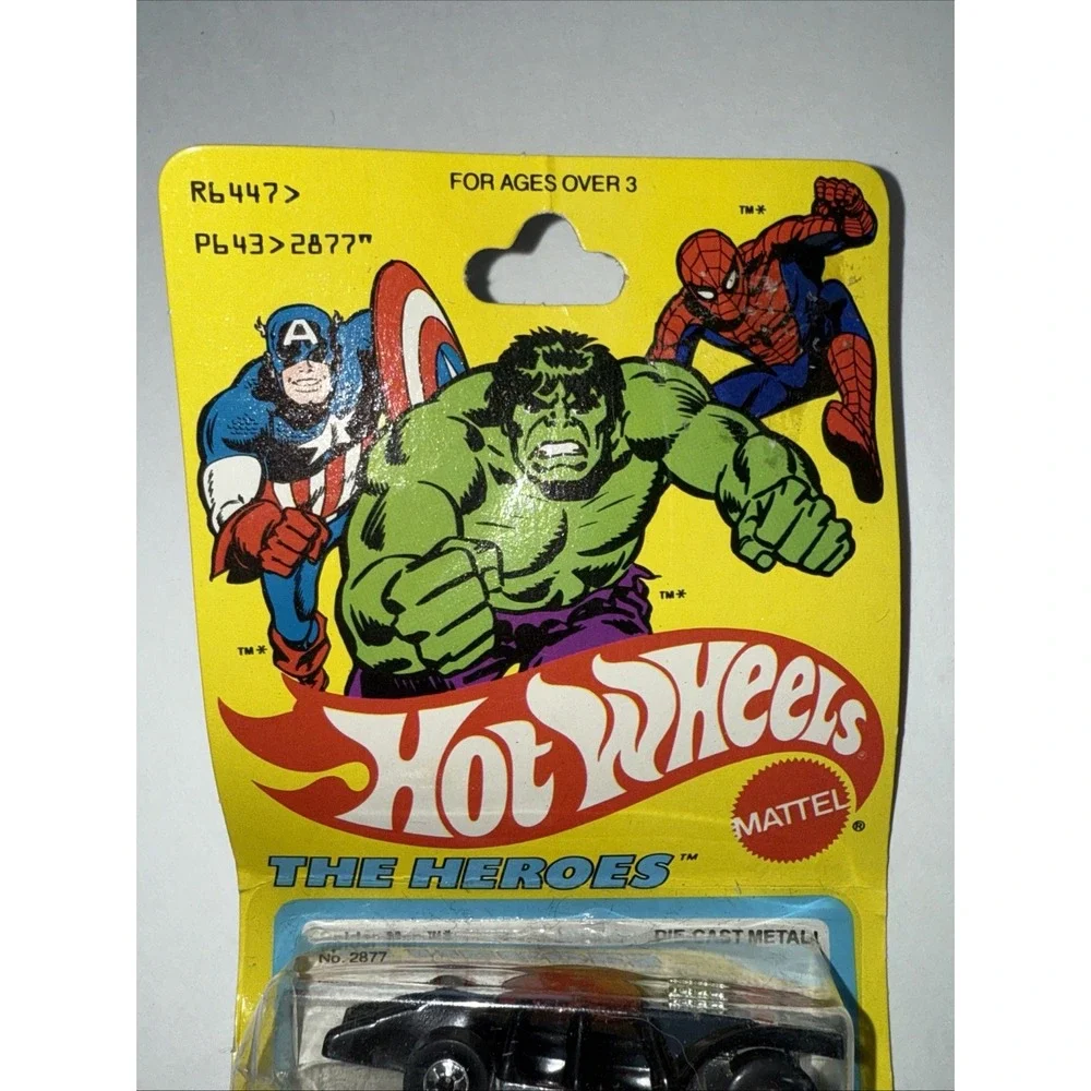 Hot Wheels Carded 1980 Spider-Man Car The Heroes‎ New Unopened Yellow Card 2877